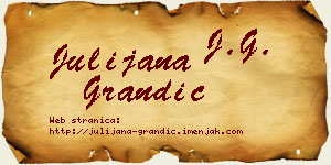 Julijana Grandić vizit kartica